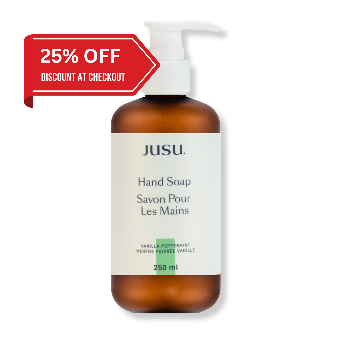 VANILLA PEPPERMINT HAND SOAP (Amber Bottle)